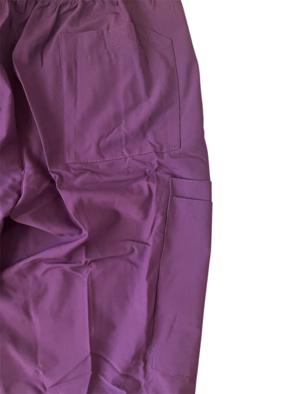 Women’s Purple Cargo Scrub Pants with Utility Pockets - Picture 4 of 5